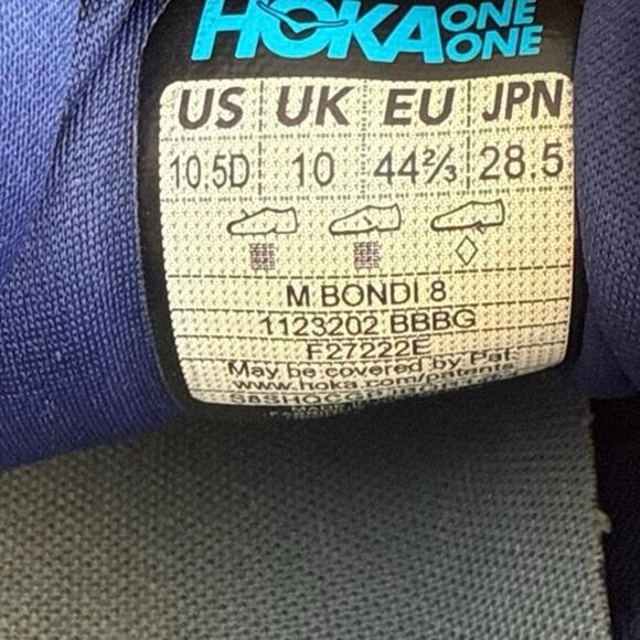 Hoka One One Bondi 8 Men Running Sneakers- SZ 10.5 D